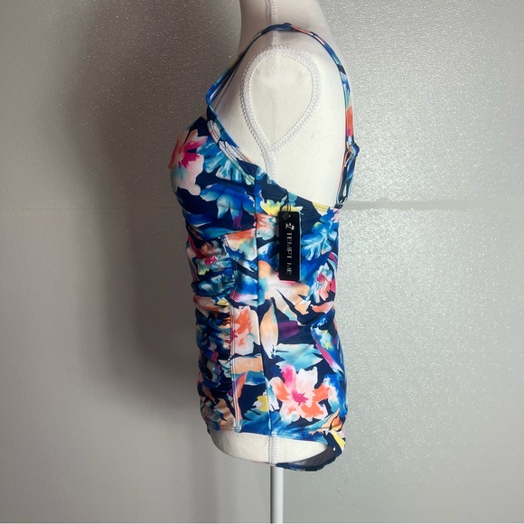 Tempt Me Women Ruched Slimming One Piece Swimsuits Tummy Control Size Large - Picture 8 of 15